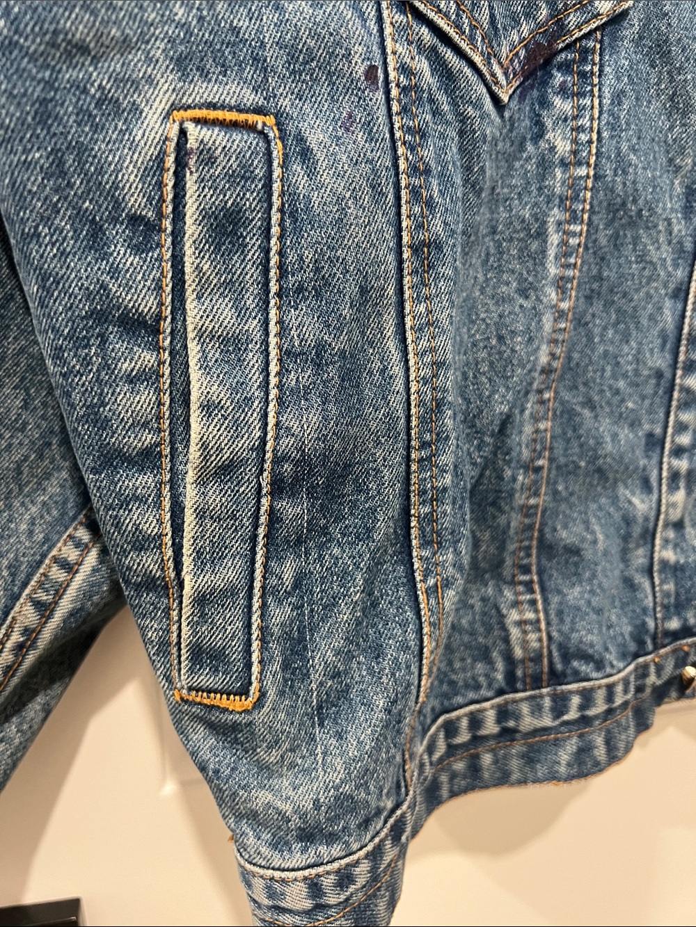 Vintage 90s GAP Blue Denim Oversized Jacket Size Small - Picture 6 of 9